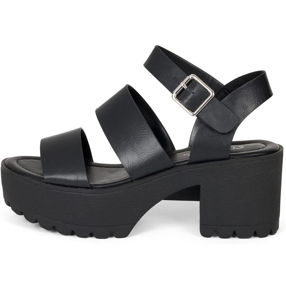 Black Strappy Platform Sandals
